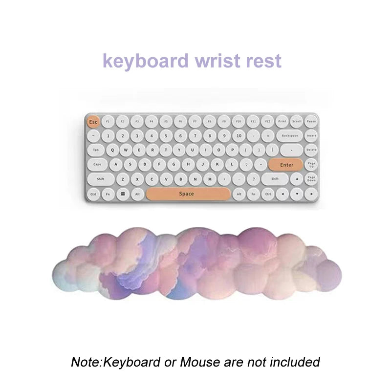 Ergonomic Cloud Keyboard Wrist Rest Memory Foam mouse Wrist Pad Support for Computer Typing Pain Relief Home Office Desk
