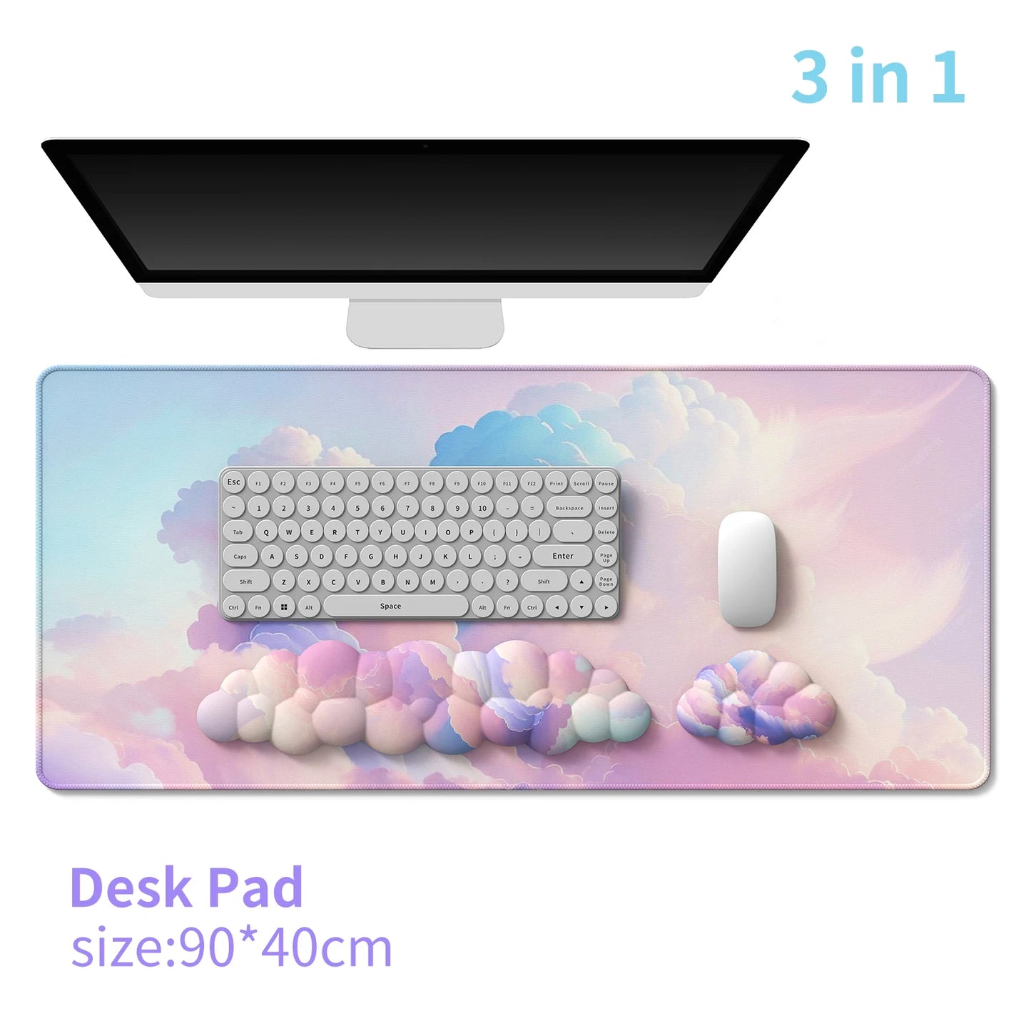 Ergonomic Cloud Keyboard Wrist Rest Memory Foam mouse Wrist Pad Support for Computer Typing Pain Relief Home Office Desk
