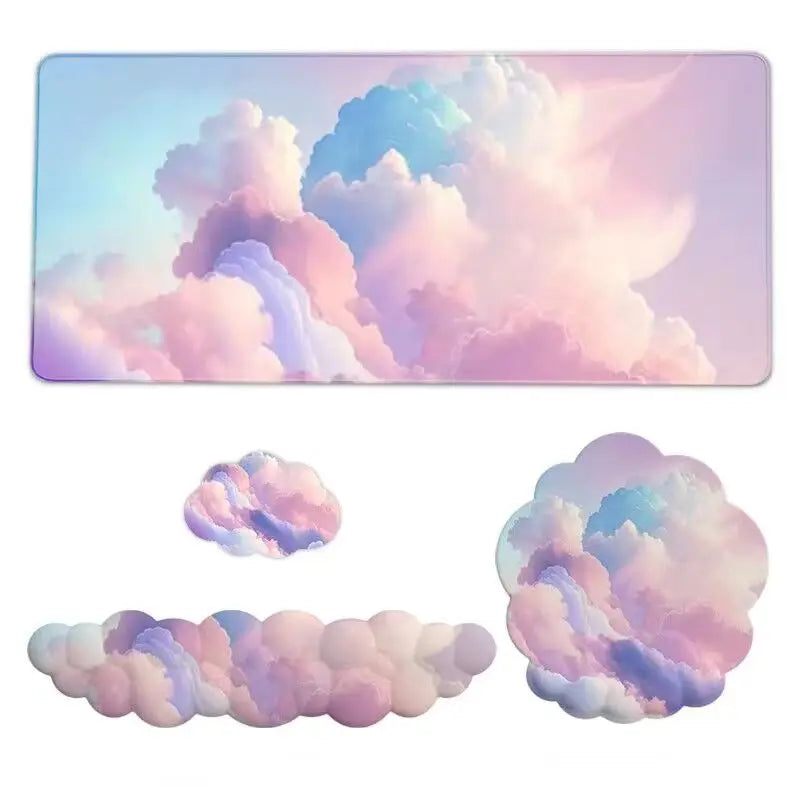 Ergonomic Cloud Keyboard Wrist Rest Memory Foam mouse Wrist Pad Support for Computer Typing Pain Relief Home Office Desk