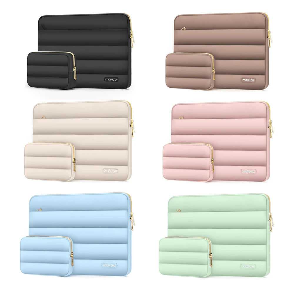 New Puffy Laptop Sleeve Bag 13 14 15 16 inch Waterproof Notebook Pouch Tablet Carrying Case for Ipad MacBook Air Pro Lenovo Dell