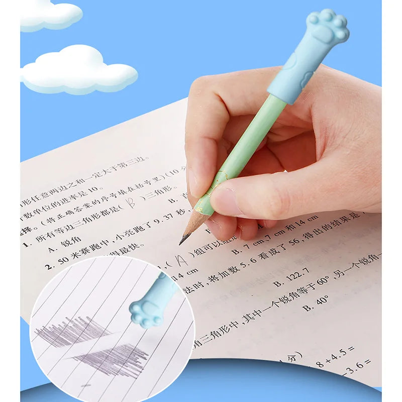 Eraser pen cap cute cat claw pencil cap pen extension soft PVC adapts to various shapes of pencil