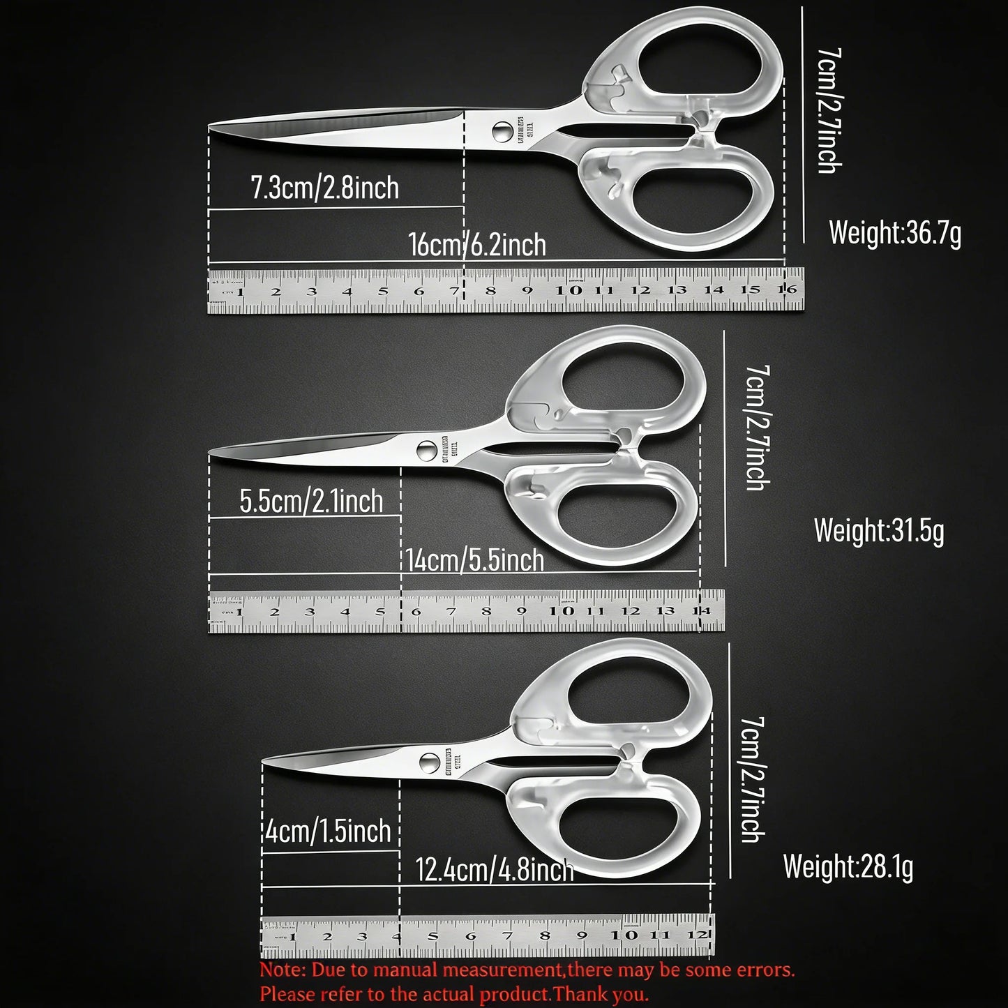 1PC,Acrylic Scissors Sharp Handmade Scissors for Sewing and Needlework Office Paper-cut Scissors DIY Craft Office Accessories
