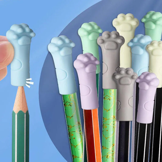 Eraser pen cap cute cat claw pencil cap pen extension soft PVC adapts to various shapes of pencil