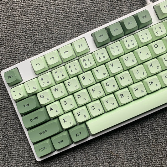 124 Keys Matcha Green Keycaps XDA Profile PBT Keycap For MX Switch Mechanical Keyboard English Japanese Personalized Key cap DIY