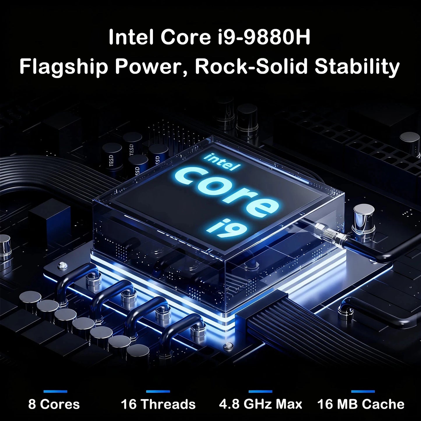 15.6" Gaming Laptop Intel Core I9-9880H Windows 11 Pro Ips Display 32Gb Ddr4 2Tb M.2 Ssd Backlit Keyboard Fingerprint Unlock Notebook - High Performance for Gamers