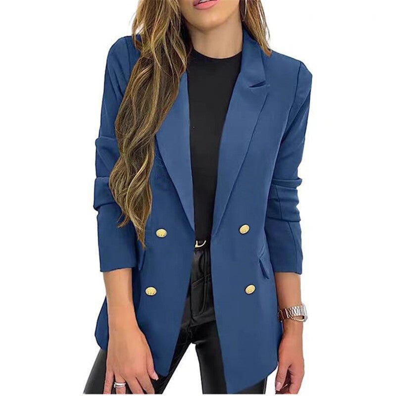 Casual Long - Sleeve Lapel - Button Autumn Coat - Glownique Beauty