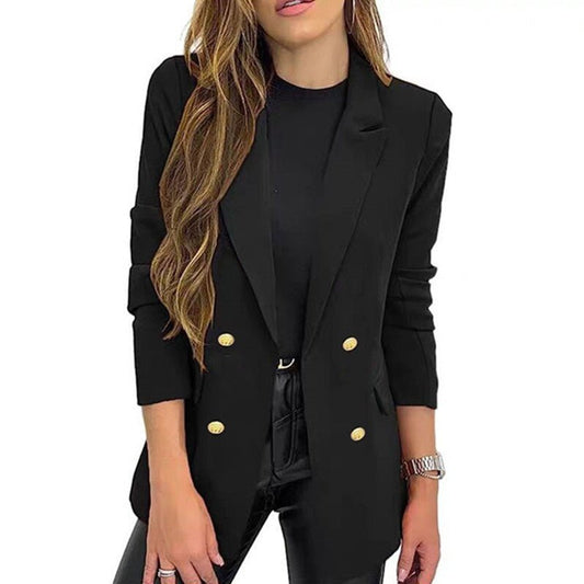 Casual Long - Sleeve Lapel - Button Autumn Coat - Glownique Beauty