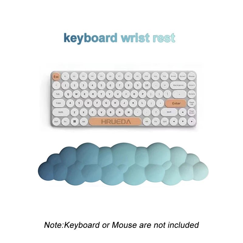 Ergonomic Cloud Keyboard Wrist Rest Memory Foam mouse Wrist Pad Support for Computer Typing Pain Relief Home Office Desk - Glownique Beauty
