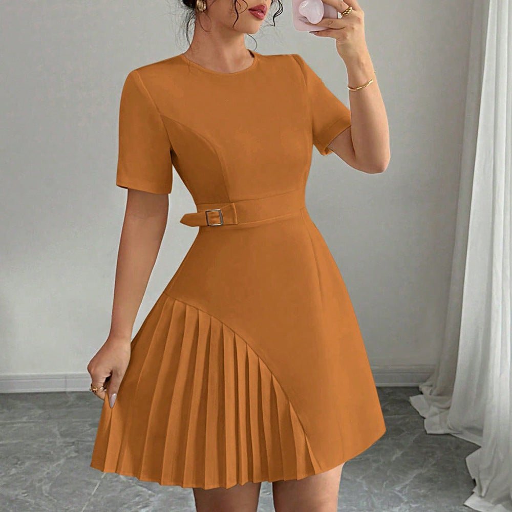 Fashionable And Elegant Short - Sleeve Dress For Women - Glownique Beauty