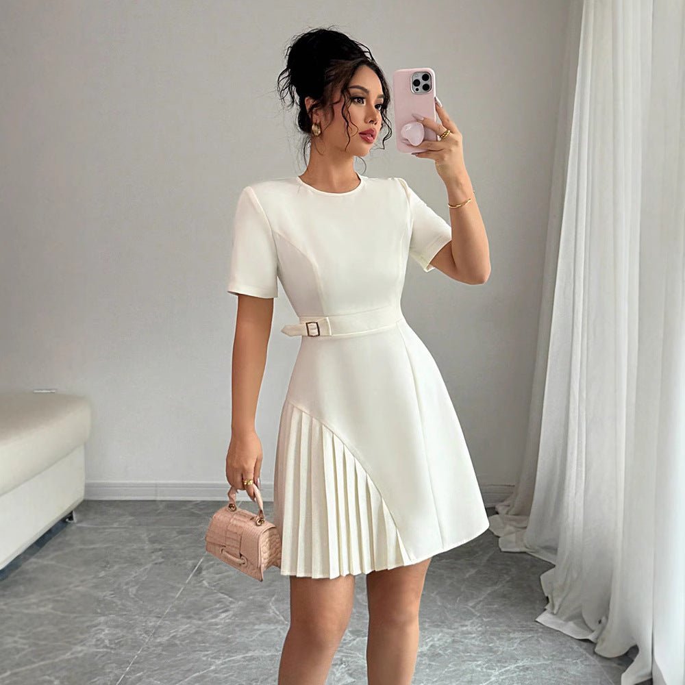 Fashionable And Elegant Short - Sleeve Dress For Women - Glownique Beauty