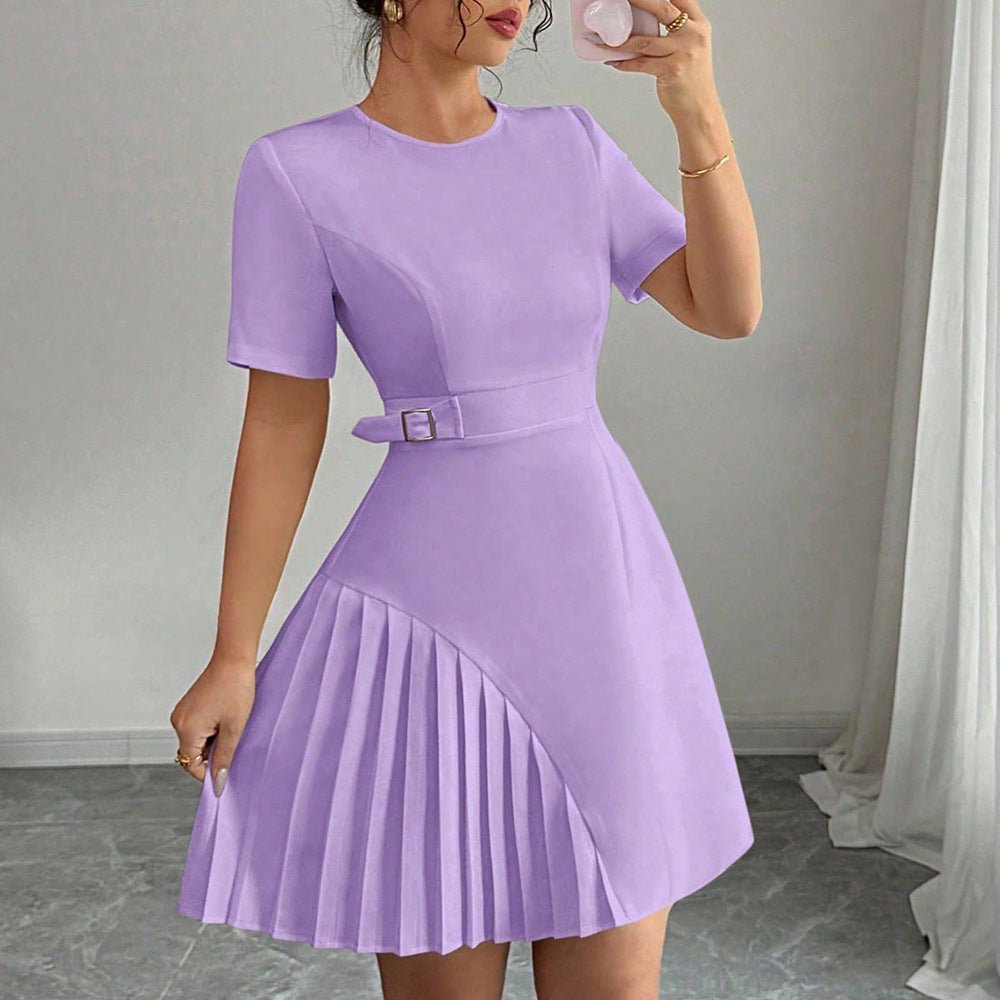 Fashionable And Elegant Short - Sleeve Dress For Women - Glownique Beauty