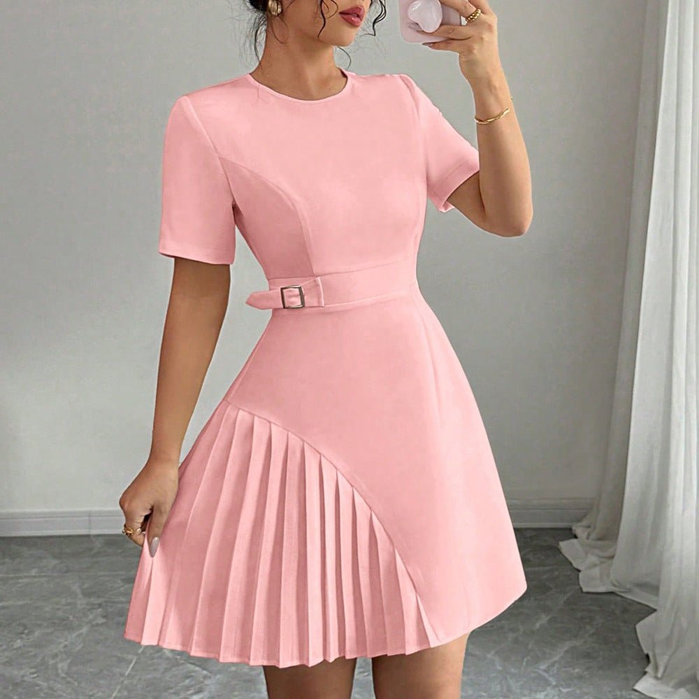 Fashionable And Elegant Short - Sleeve Dress For Women - Glownique Beauty