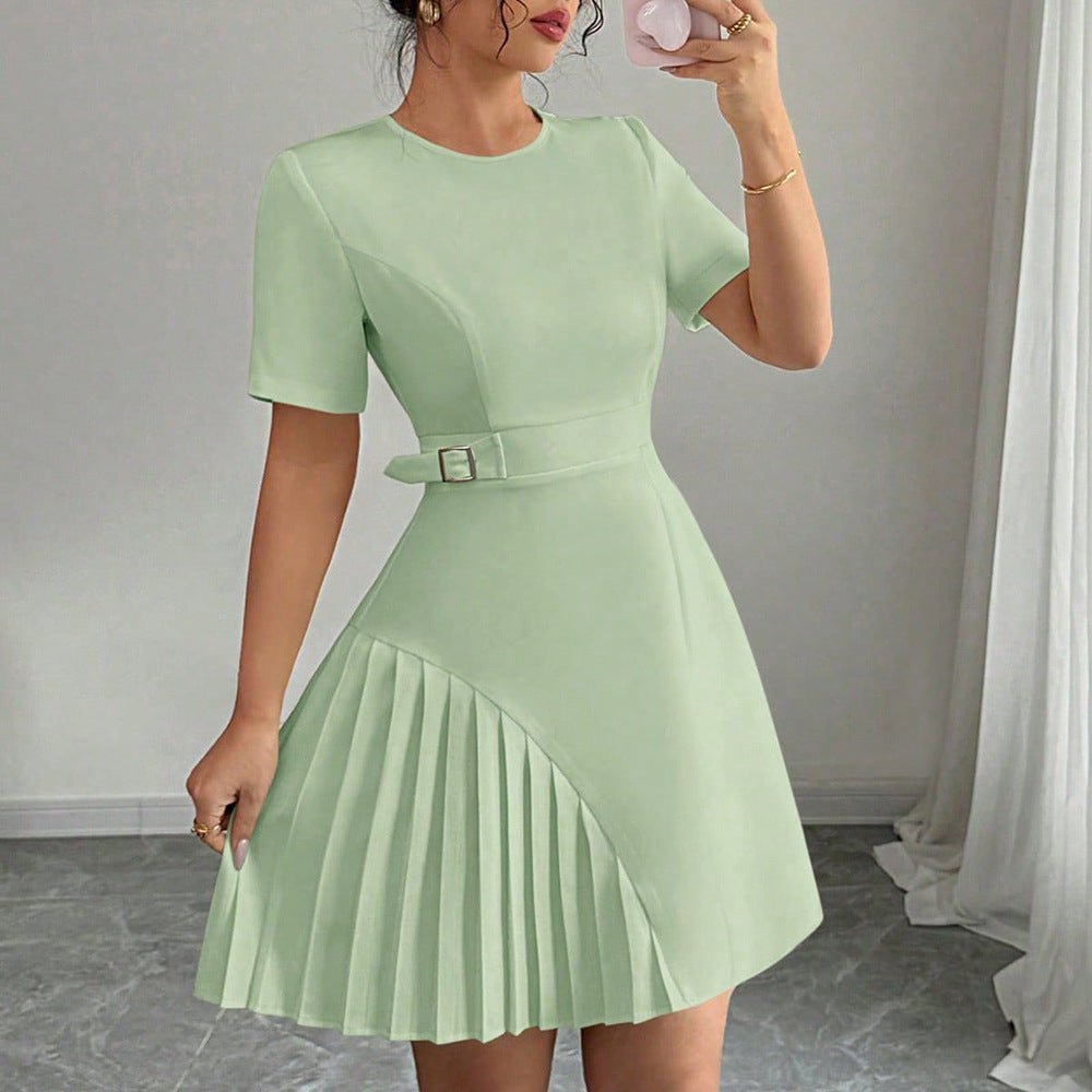 Fashionable And Elegant Short - Sleeve Dress For Women - Glownique Beauty