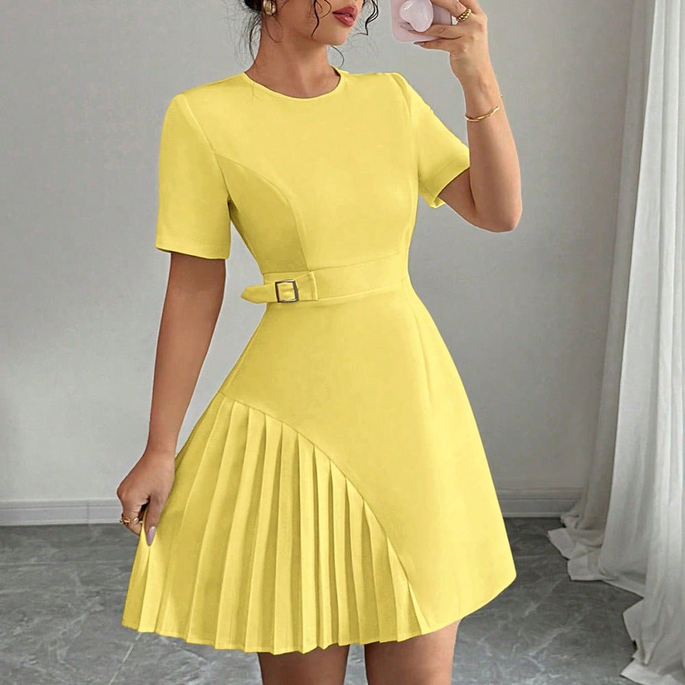 Fashionable And Elegant Short - Sleeve Dress For Women - Glownique Beauty