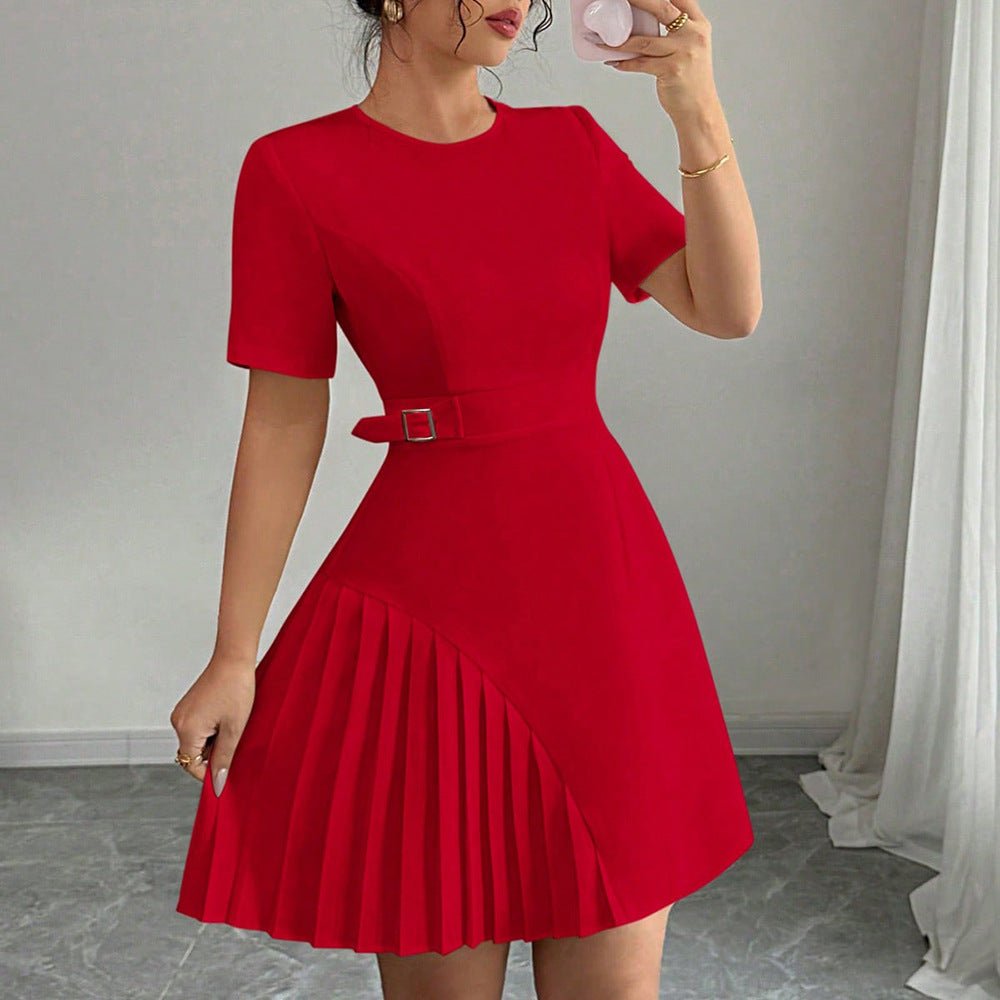 Fashionable And Elegant Short - Sleeve Dress For Women - Glownique Beauty