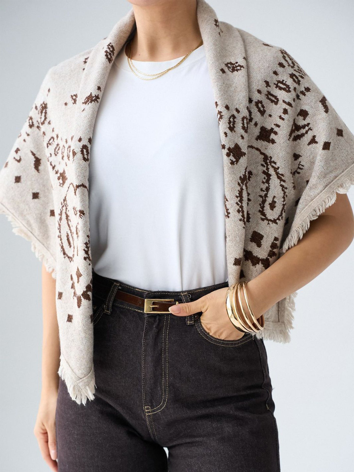 Fashionable Versatile And Elegant Square Scarf - Glownique Beauty