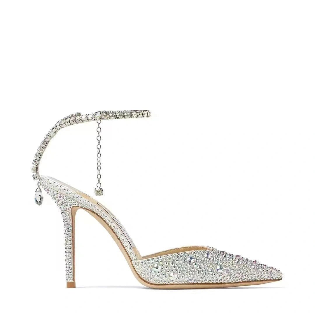 Gradient Color Full - Blown Crystal Fairy High Heels - Glownique Beauty