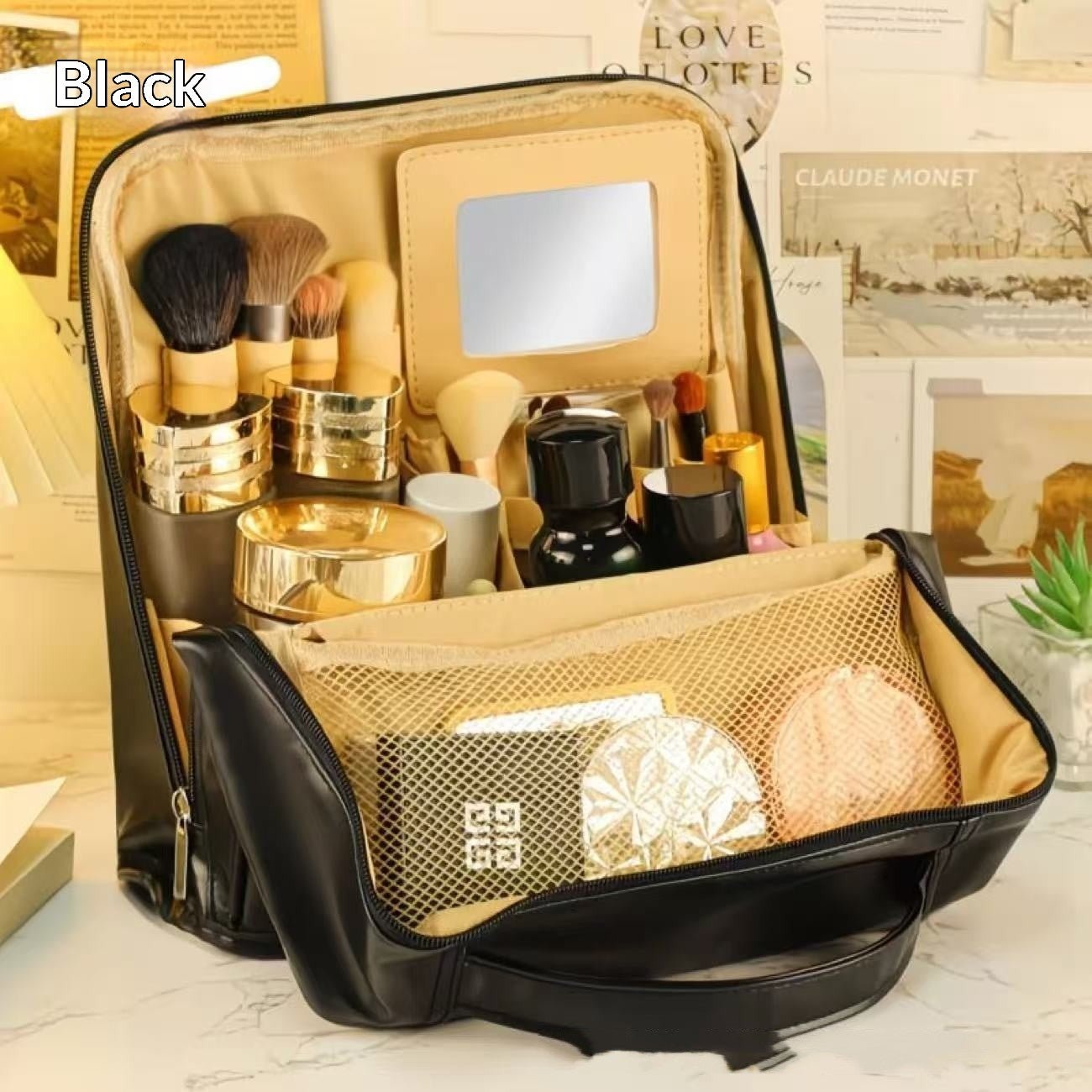 Handheld Partitioned Organizer With A Premium Portable Design - Glownique Beauty