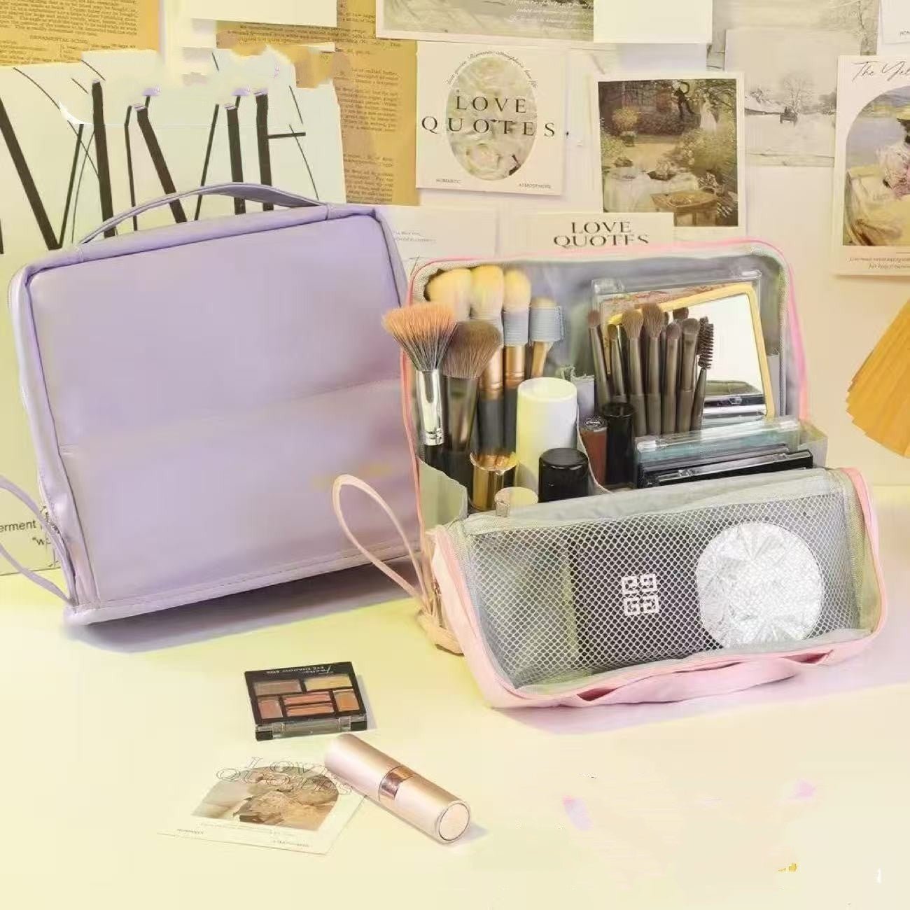 Handheld Partitioned Organizer With A Premium Portable Design - Glownique Beauty
