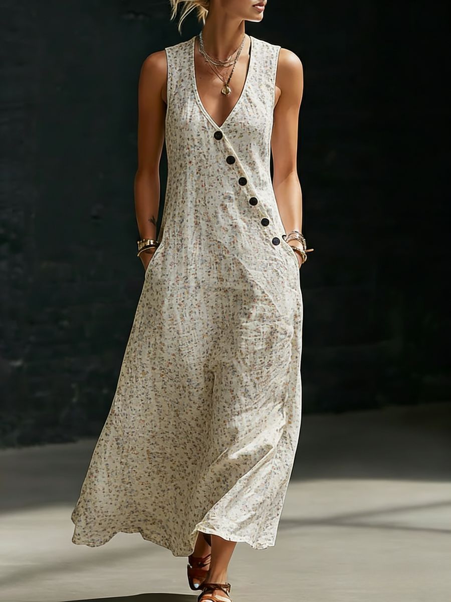 Loose - fitting V - neck Cross - over Shirt And Wide - leg Pants - Glownique Beauty