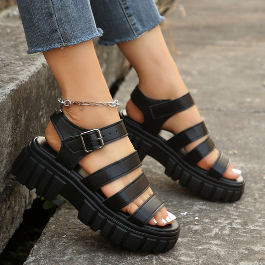 Platform - sole Casual Thick - soled Womens Plus - size Sandals - Glownique Beauty