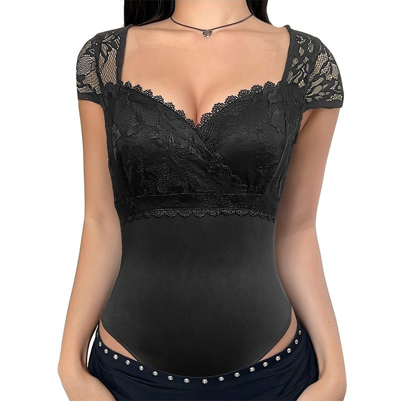 Women's Slim - fit Lace Jumpsuit - Glownique Beauty